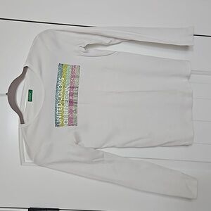 Girls long sleeve United Colors of Benetton logo shirt